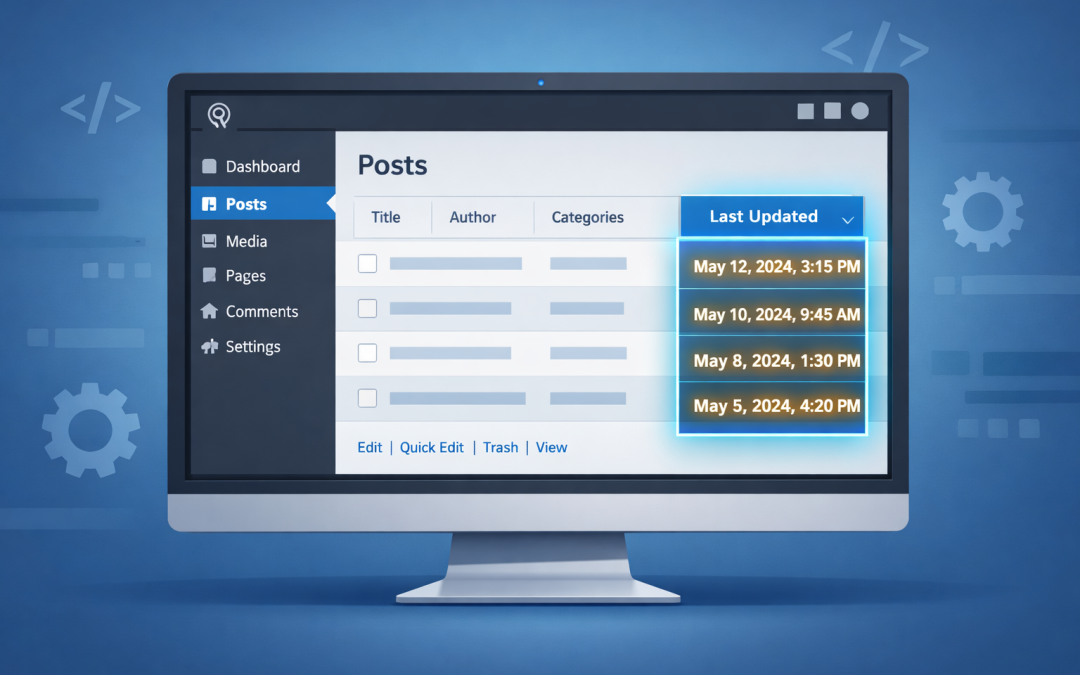 WordPress Hack: Tilføj “Sidst opdateret” kolonne (Gratis Script)